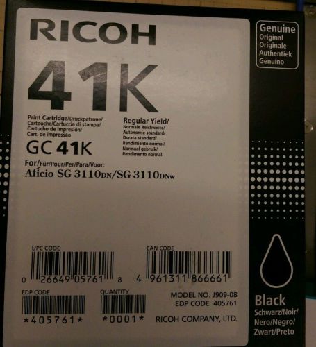 Ricoh black toner ink GC 41K SG 3110dn dnw sfnw snw 405761 reg yield
