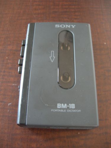 Sony BM-18 Cassette Portable Dictator Tape Recorder Need New Belt Made in Japan