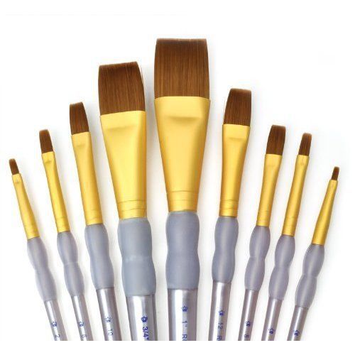Royal and langnickel rcc 310 crafter&#039;s choice flat taklon variety brush set - br for sale
