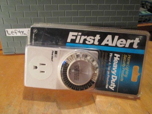 FIRST ALERT HEADY DUTY TIMER&amp;SURGE PROTECTOR CONTROL PM/AM
