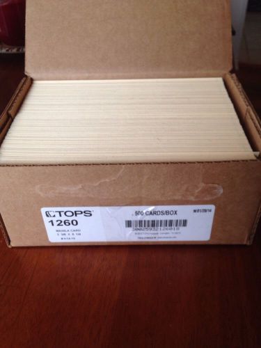 Tops 1260 Weekly Time Card, Double Sided, 3-3/8&#034;x8-1/4&#034;, 500/BX, Manila