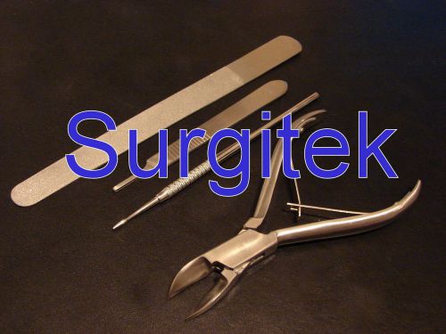 Podiatry - Stainless Steel Instrument Set of 4 Pieces, Chiropody Tools NEW