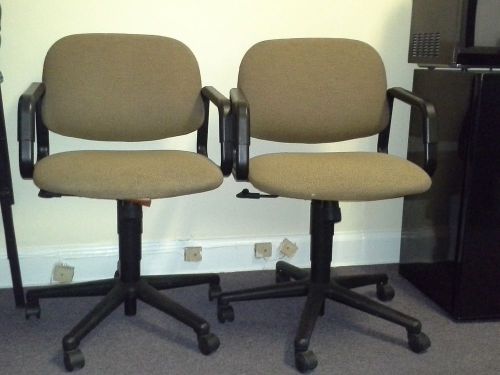 Tan and Black Heavy Duty Office Chairs