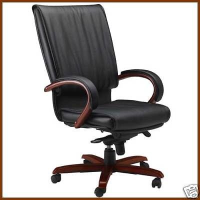 Conference chair executive leather wood office room new for sale