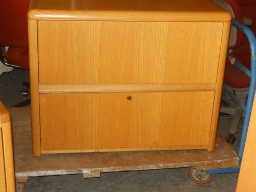 2 two draw wooden file cabinets for sale