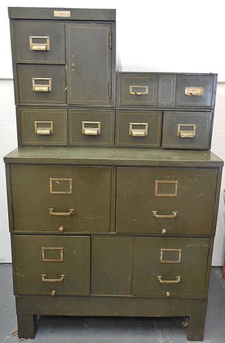 1920s 1930s GF Allsteel Steel Filing Modular System Unit from Colo General Store