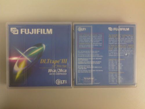 Lot of 4 - fujifilm- dlt tape iii- 10gb/20gb native/compressed for sale