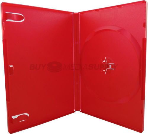 14mm Standard Red 1 Disc DVD Case - 4 Piece