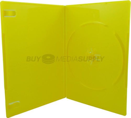 7mm slimline yellow 1 disc dvd case - 200 pack for sale