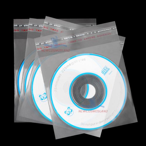 50 x Mini CD Clear Case DVD DISC Cover Storage Plastic Sleeve Holder Packs
