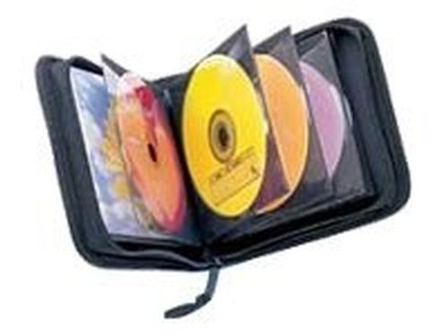 Case logic cdw 32 - wallet for cd/dvd discs - 32 discs - nylon - bl cdw-32 black for sale