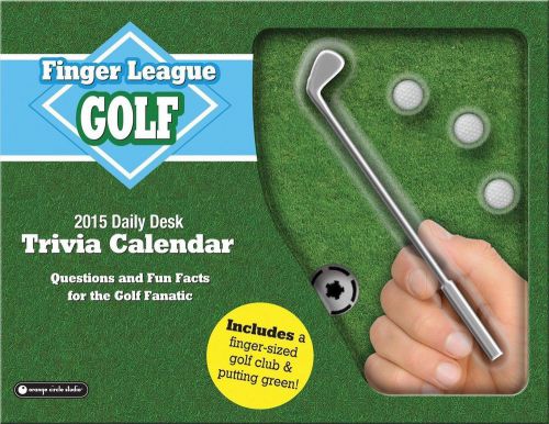 2015 Finger League Golf Daily Desktop Boxed Trivia Calendar - Free Priority Ship