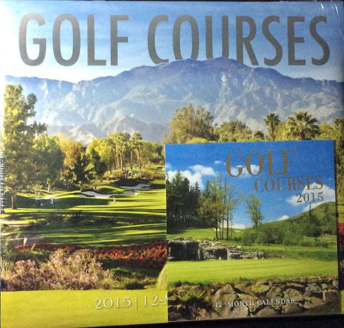 GOLF COURSES SPORTS SCENIC 2015 CALENDAR 12 MONTH WALL DESK HOME OFFICE GIFT NEW