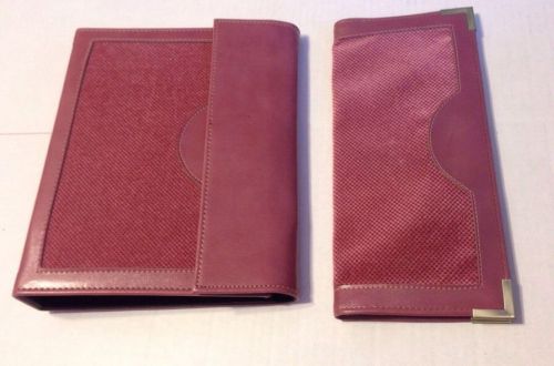 Marc Allyn Mauve Leather Planner  Binder/ Personal Organizer &amp; Bus Card Holder