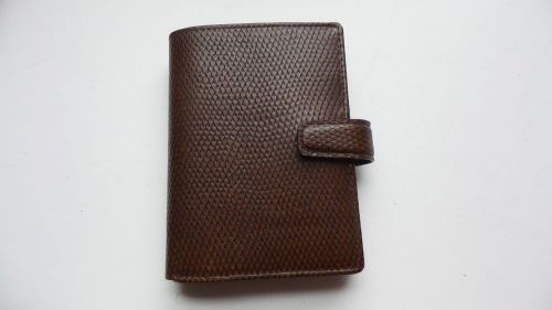 New FILOFAX Chameleon Brown Pocket Size Leather Organizer Rare