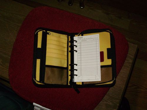 Compact 1&#034; Rings | Yellow DURABLE Sport FRANKLIN COVEY Zipper Planner Binder