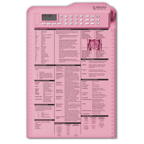 Prestige medical nurse assist clipboard, pink - free shipping - #3309 for sale