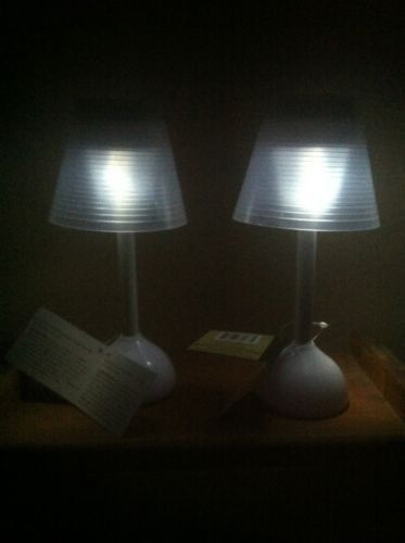 LED SET SOLAR LAMP SET Small EMERGENCY LIGHT DESK/CAMPER/END TABLES GIFT IDEALS