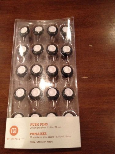 *new* 1 Package Of M By Staples Soft Grip Push Pins-map Tacks