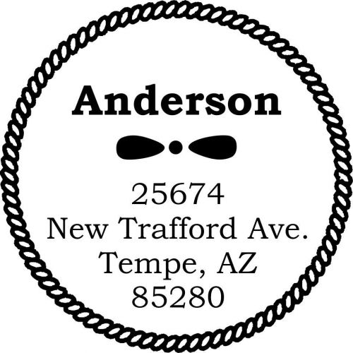 Personalized Custom &#034;Anderson&#034; Round Monogram Return Address Rubber Stamp R-40
