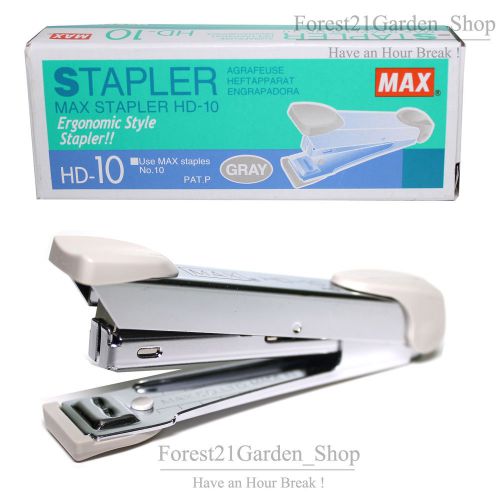 Max Ergonomic Style Mini Stapler HD- 10 - Grey Colors,Made in Japan