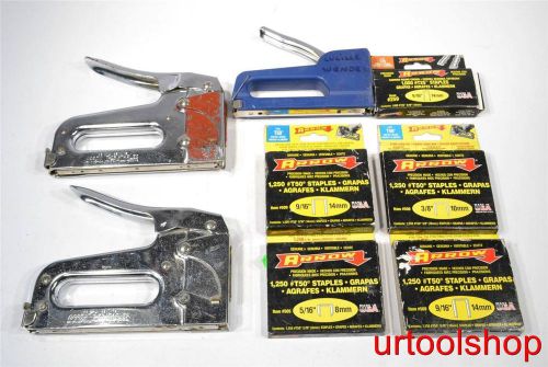 Lot of arrow t-50 t-25 t-27 staplers with staples 5669-58 for sale