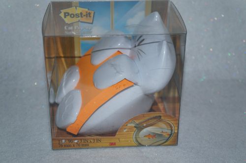 Post-it Pop-up Note Dispenser 3 x 3 Inches Cat Figure -Orange Paper