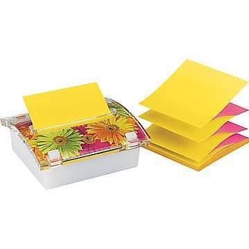 3M  Post-It Pop-Up Notes Dispenser, 3&#034;x3&#034;, 4-7/10&#034; x 5&#034;x5&#034;, White/Daisy DS330-LS