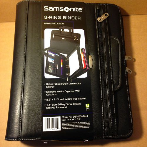 Samsonite 3-ring padfolio / zipper binder organizer with handles / briefcase for sale