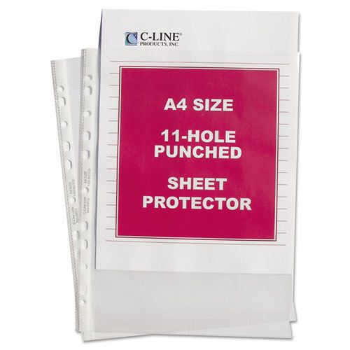 Standard Weight Poly Sheet Protector, A4 Size, Clear, 11 3/4 x 8 1/4, 50/BX