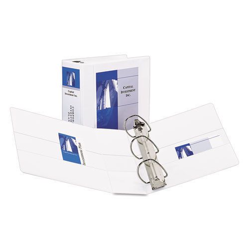 Durable view binder with two booster ezd rings, 5&#034; capacity, white for sale