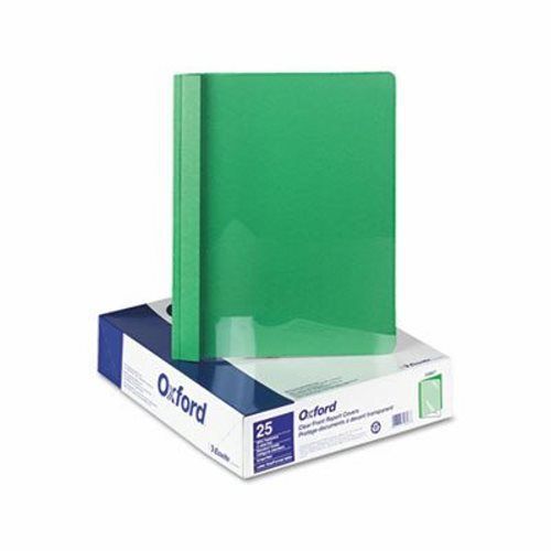 Oxford Front Report Cover, Tang Clip, 1/2&#034; Capacity, Green, 25/Box (OXF55807)