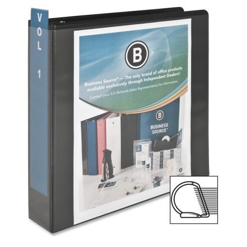 Business source basic d-ring view binder -letter - 2&#034; -black - 1 ea - bsn28448 for sale