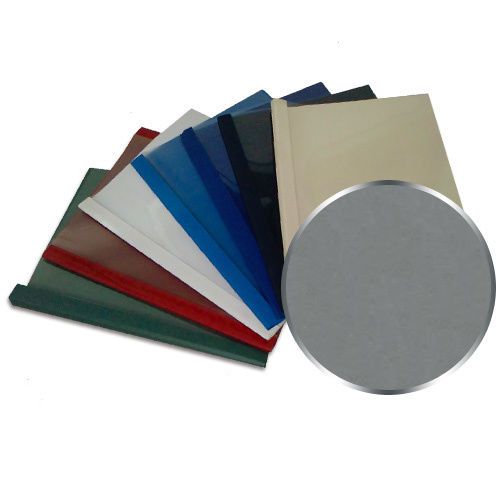 1&#034; LeatherFlex Gray Clear Front Thermal Binding Covers - 100pk Free Shipping