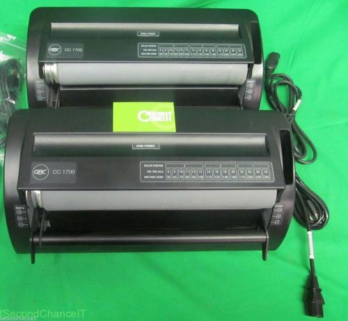 Lot of 2 gbc cc1700 electric coil inserter w/ power supply broken/worn belts for sale