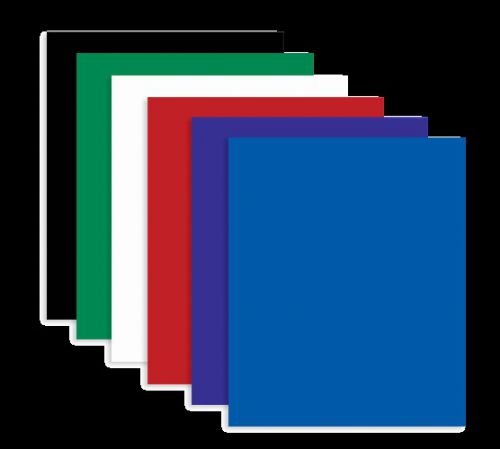 BAZIC Solid Color 2-Pockets Poly Portfolio, Case of 48