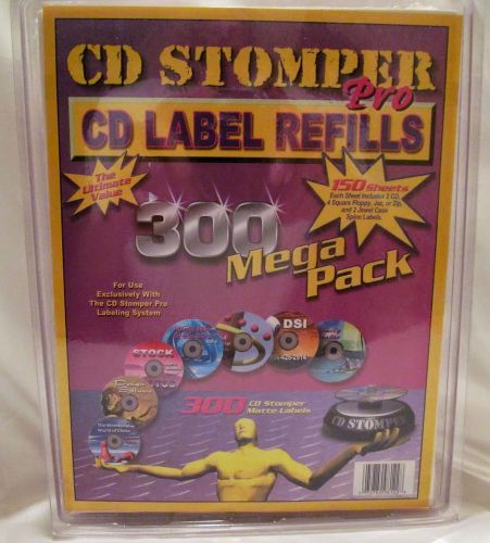CD Stomper Pro CD Label Refills  300 Mega Pack  NEW