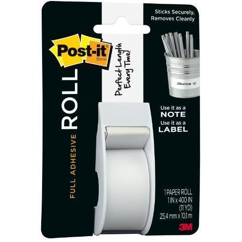 Post-it Full Adhesive Roll, 1 x 400 Inches, White, 1-Pack, 2650-W New