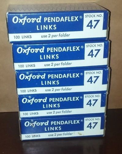 5 Boxes of New Old Stock Oxford Pendaflex Links #47