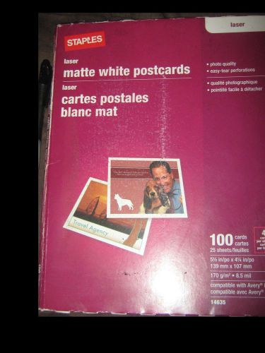 96 Blank Post Cards  5.50&#034; x  4.25&#039;   Laser Matte White, Photo Quality