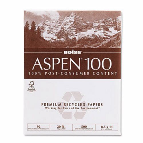 Boise ASPEN Recycled Office Paper, 92 Bright, White, 5000 per Carton (CAS054922)