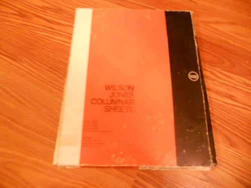 Vintage Wilson Jones Columnar sheets 10-10. 100 sheets. 91/4 x 117/8
