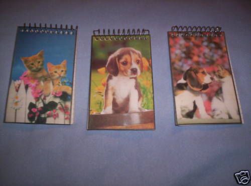 ANIMALS Pocket Note Pads- Set of 3