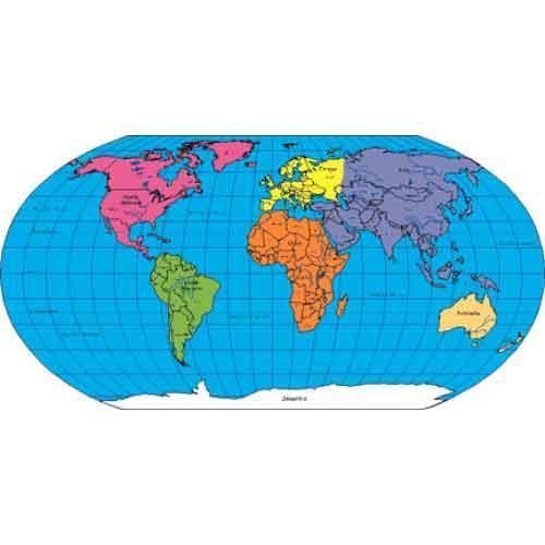 Creative shapes notepad labeled world practice map for sale