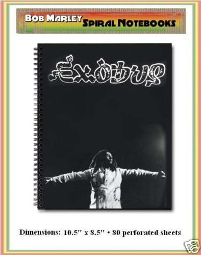 Bob Marley Exodus Spiral Notebook Note Book-New!