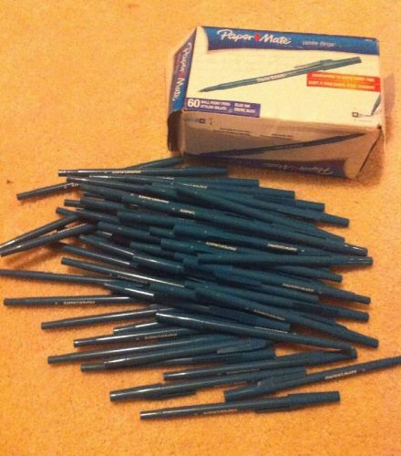 60 New Paper Mate Write Bros Ball Point Pens Blue Ink M 1.0mm Med. Pt. 46215