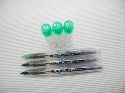 10pcs Platinum Preppy 0.5mm Medium Stainless Fountain Pen with cap Green(Japan