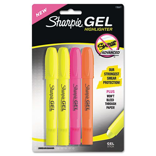 Sharpie Gel Highlighters, Bullet Tip, Assorted Colors,- 1780477, 2 Sets of 4