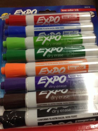 Expo 8 Count Dry Erase Markers - Low Odor