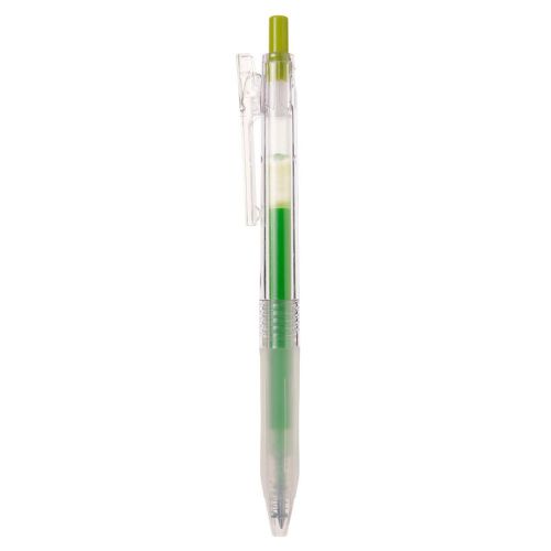 MUJI MoMA Gel ballpoint pen knock type 0.5 YELLOWWISH-GREEN from Japan New